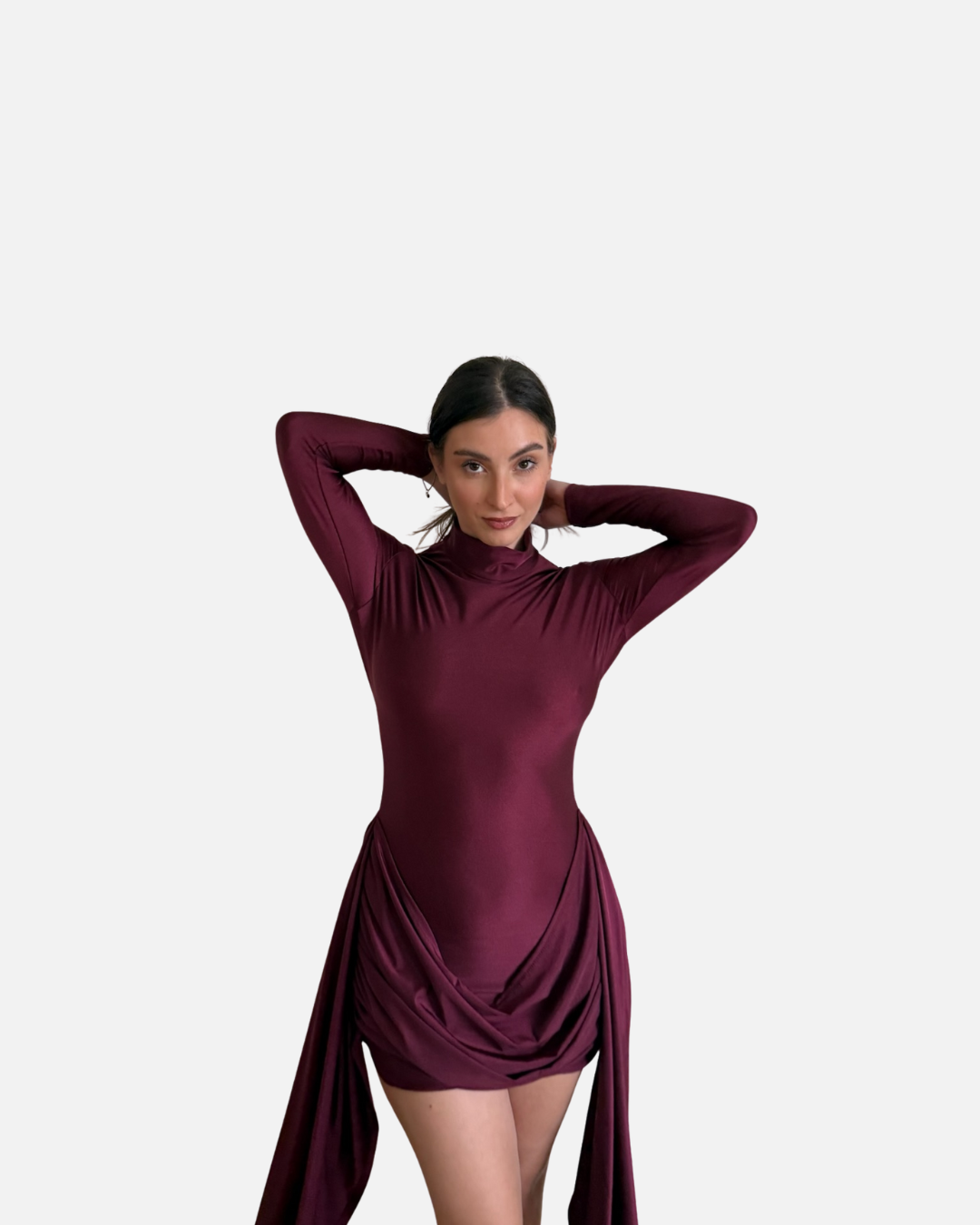 Vestito corto bordeaux