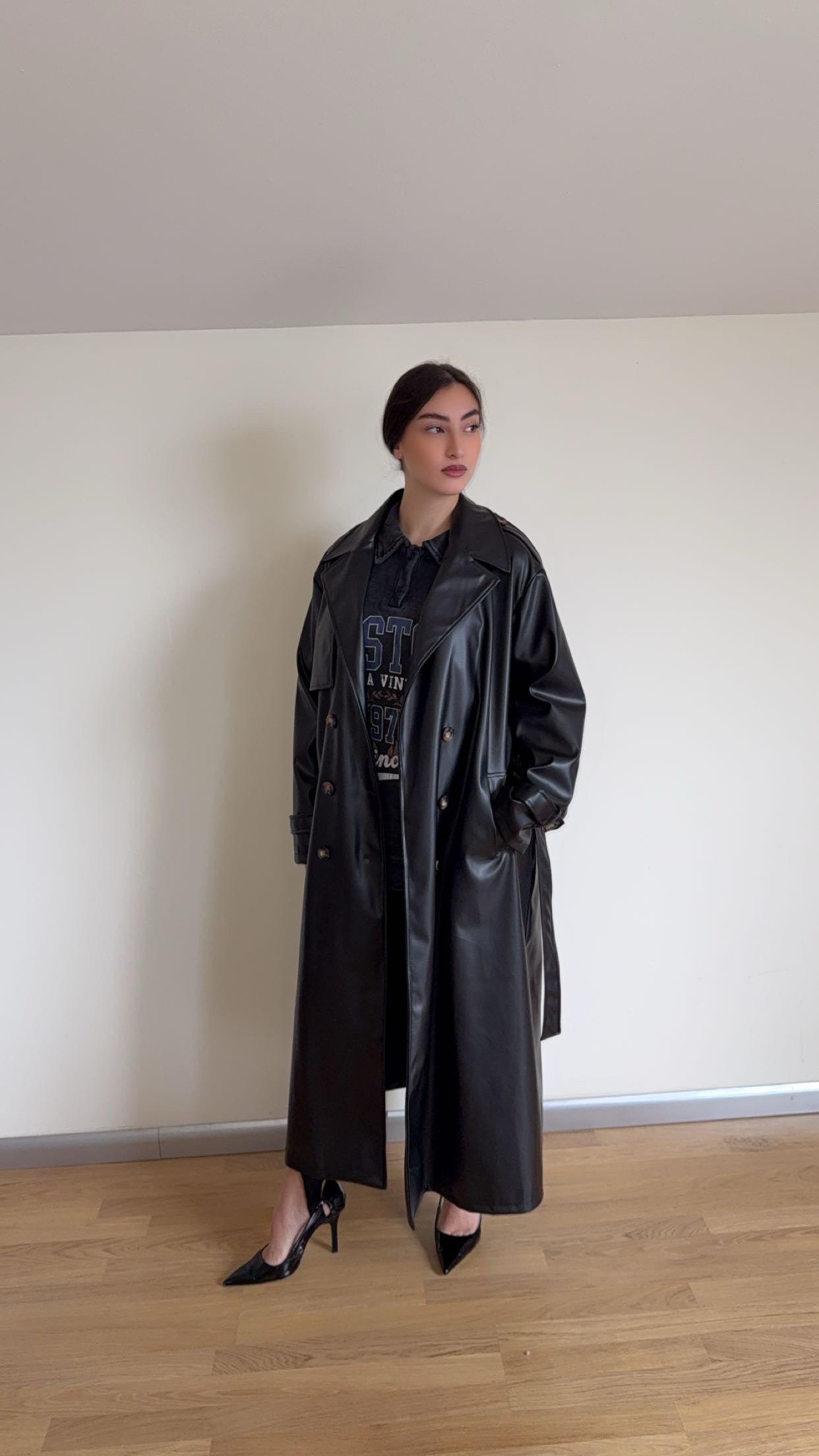 Trench in eco-pelle